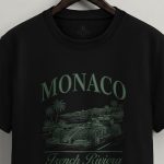 Monaco City Green, Ανδρική Μπλούζα T-Shirt σε Μαύρο Χρώμα