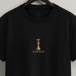 United Chess King, Ανδρική Μπλούζα T-Shirt σε Μαύρο Χρώμα