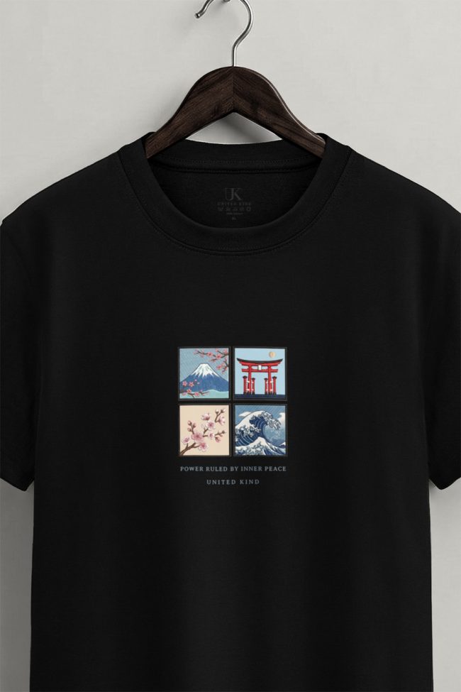 Inner Peace, Μπλούζα T-Shirt σε Μαύρο Χρώμα