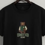United Kind Bear, Casual Μπλούζα T-Shirt σε Μαύρο Χρώμα