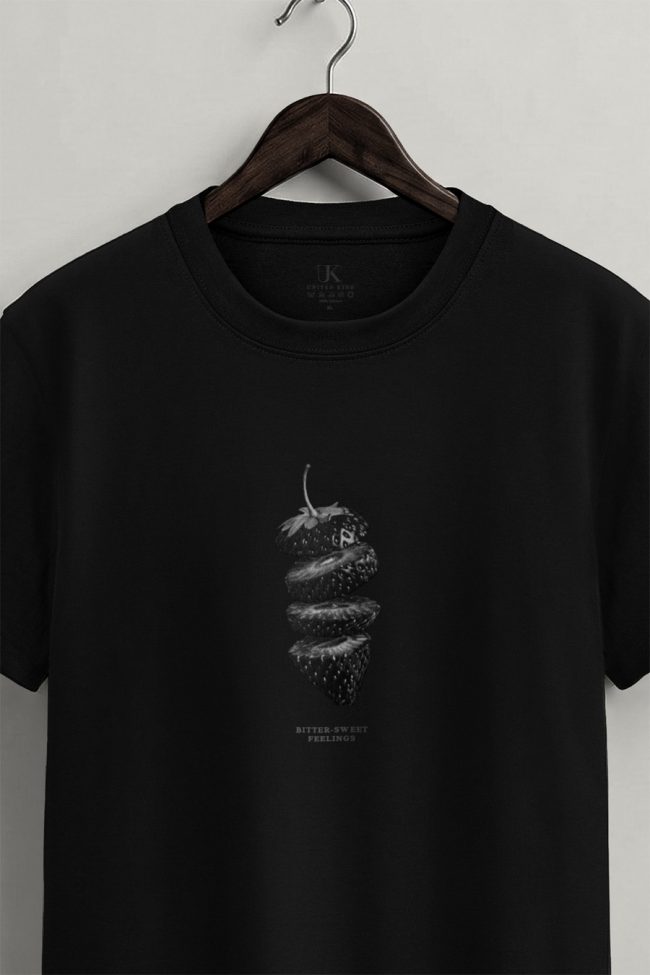 Dark Strawberry, Μπλούζα T-Shirt σε Μαύρο Χρώμα