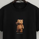Cheers To Fridays Teddy, Μπλούζα T-Shirt σε Μαύρο Χρώμα
