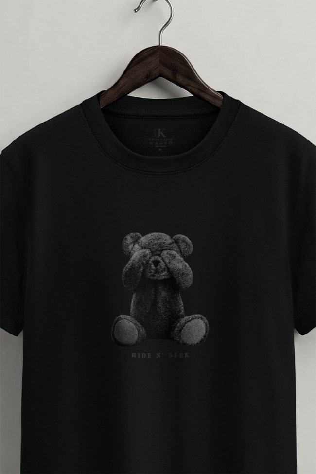 Hide N Seek, Μπλούζα T-Shirt σε Μαύρο Χρώμα