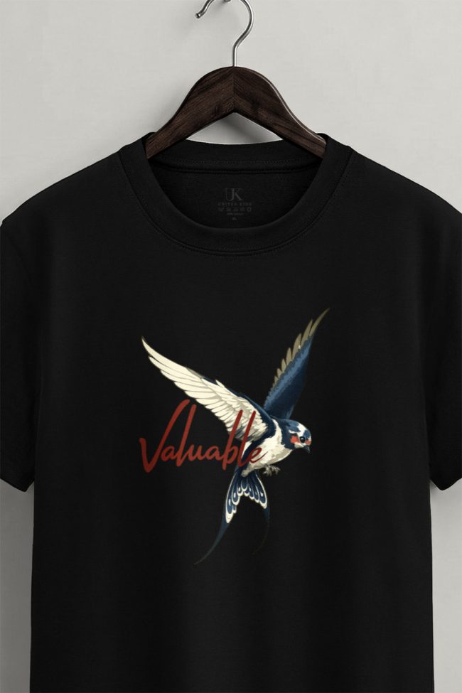 Valuable Wings, Μπλούζα T-Shirt σε Μαύρο Χρώμα