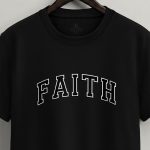 Oldschool Faith, T-Shirt Μπλούζα με Σχέδιο σε Μαύρο Χρώμα