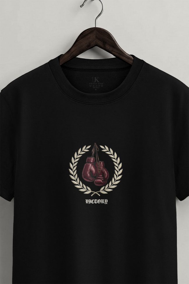 Victory Gloves, T-Shirt Μπλούζα με Σχέδιο σε Μαύρο Χρώμα