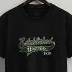 United Established, T-Shirt Μπλούζα με Σχέδιο σε Μαύρο Χρώμα