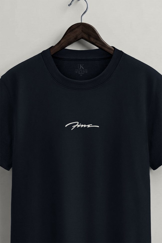 Fine, Heavy Cotton T-Shirt σε Μπλε Χρώμα