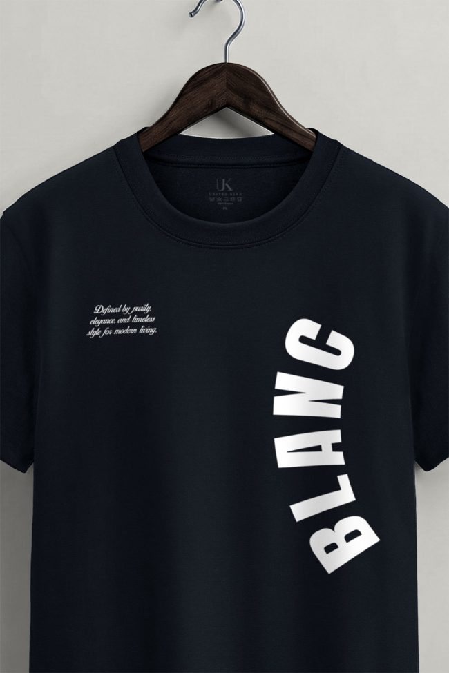 Blanc, Casual Μπλούζα T-Shirt σε Μπλε Χρώμα