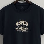 Aspen, T-Shirt Μπλούζα με Σχέδιο σε Μπλε Χρώμα