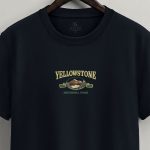 Yellowstone Park, T-Shirt Μπλούζα με Σχέδιο σε Μπλε Χρώμα