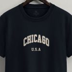 Chicago State, T-Shirt Μπλούζα με Σχέδιο σε Μπλε Χρώμα