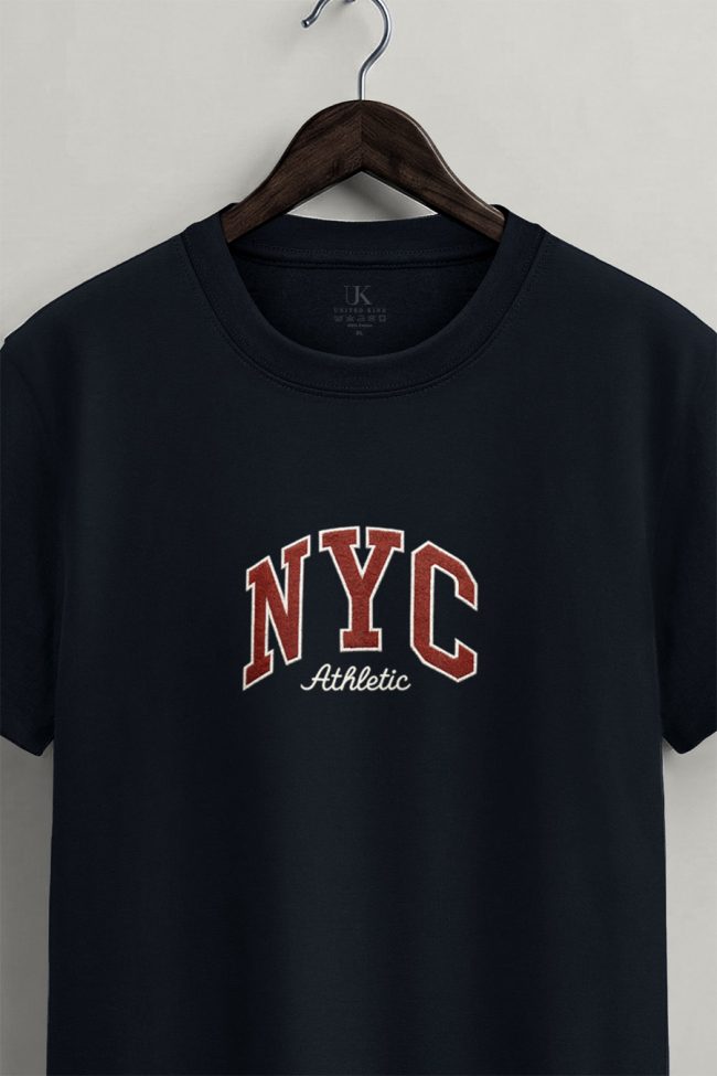 New York Athletic, T-Shirt Μπλούζα με Σχέδιο σε Μπλε Χρώμα