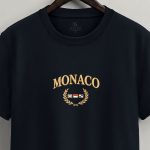 Monaco Royal, T-Shirt Μπλούζα με Σχέδιο σε Μπλε Χρώμα