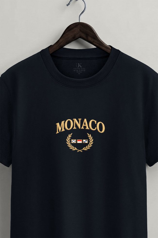 Monaco Royal, T-Shirt Μπλούζα με Σχέδιο σε Μπλε Χρώμα