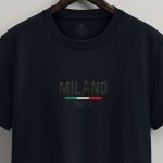 Milano Stripe Bold, T-Shirt Μπλούζα με Σχέδιο σε Μπλε Χρώμα