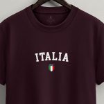 Italia Prime, Μπλούζα T-Shirt σε Μπορντώ Χρώμα