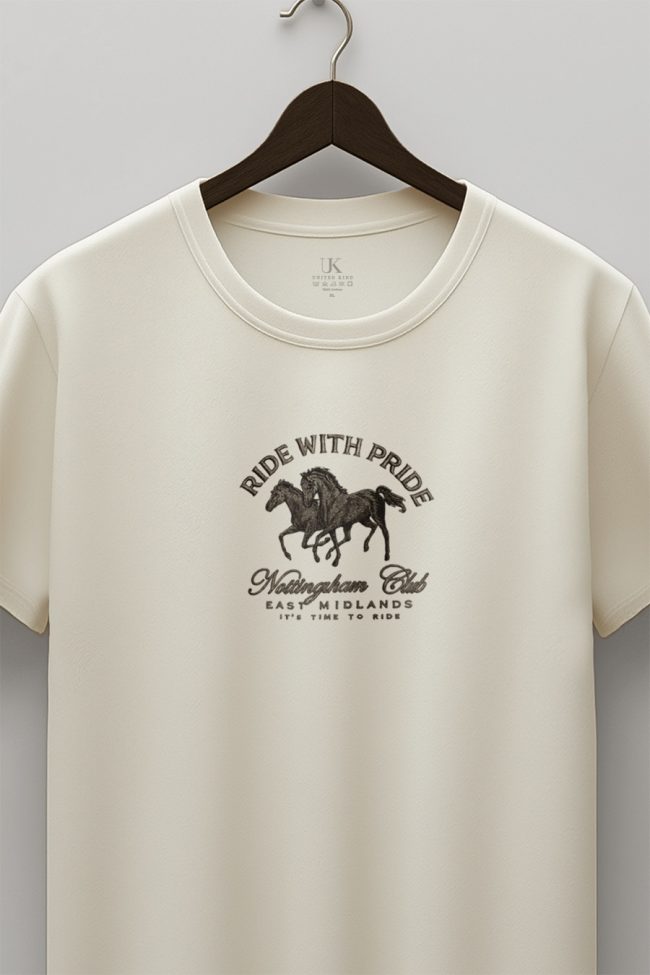 Nottingham Ride, Μπλούζα T-Shirt σε Εκρού Χρώμα