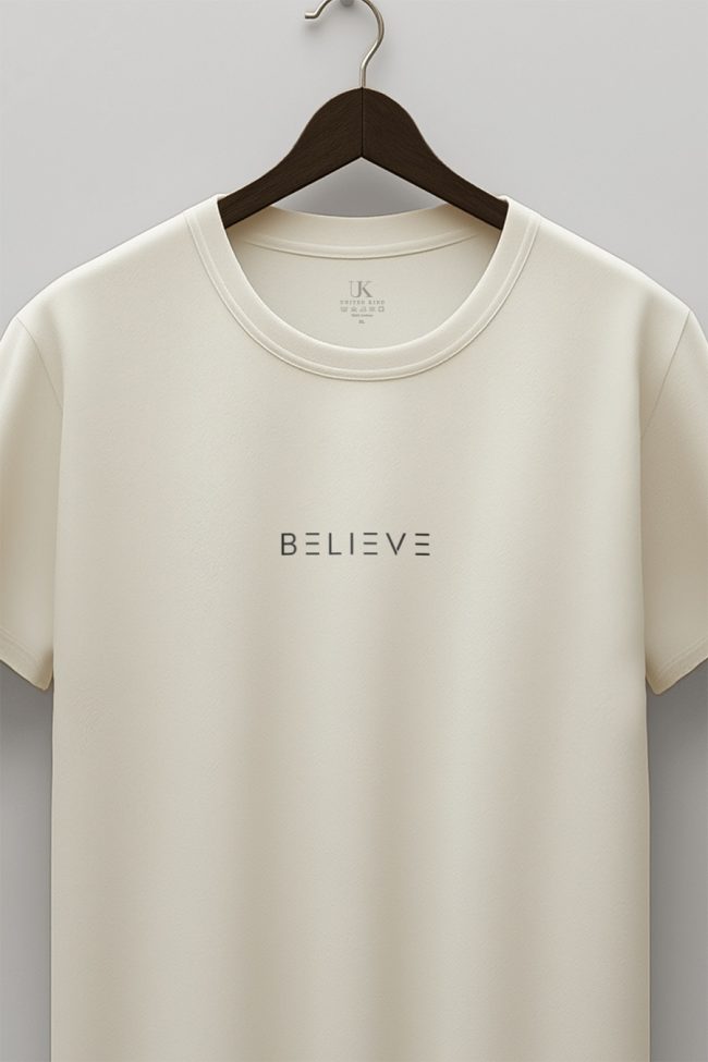 Believe Lines, Graphic T-Shirt σε Εκρού Χρώμα