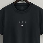 Chess King, Heavy Cotton T-Shirt σε Iron Grey Χρώμα