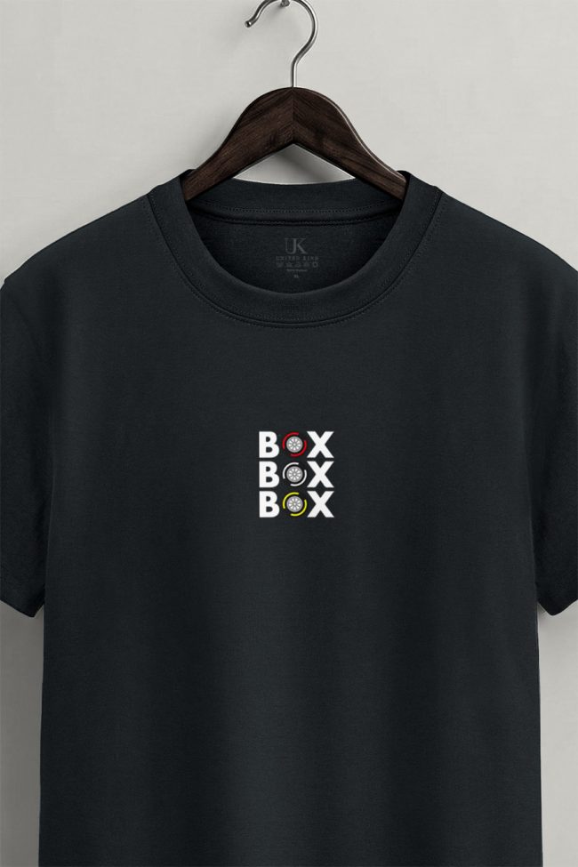 Box Box Box, Heavy Cotton T-Shirt σε Iron Grey Χρώμα