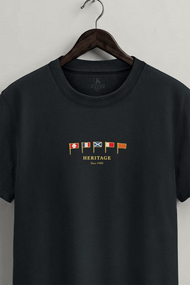 Heritage, Casual Μπλούζα T-Shirt σε Iron Grey Χρώμα