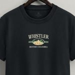 Whistler British Columbia, T-Shirt Μπλούζα με Σχέδιο σε Iron Grey Χρώμα