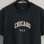 Chicago State, T-Shirt Μπλούζα με Σχέδιο σε Iron Grey Χρώμα