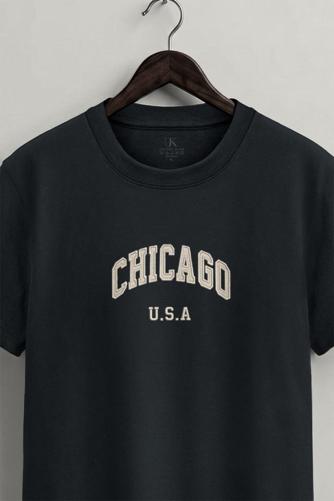 Chicago State, T-Shirt Μπλούζα με Σχέδιο σε Iron Grey Χρώμα