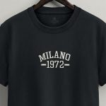 Milano Vintage, T-Shirt Μπλούζα με Σχέδιο σε Iron Grey Χρώμα