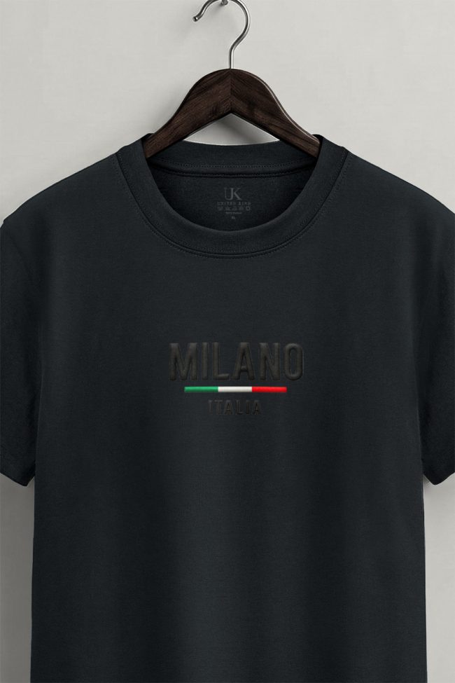 Milano Stripe Bold, T-Shirt Μπλούζα με Σχέδιο σε Iron Grey Χρώμα