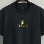 Italia Gold Stars, Μπλούζα T-Shirt σε Iron Grey Χρώμα