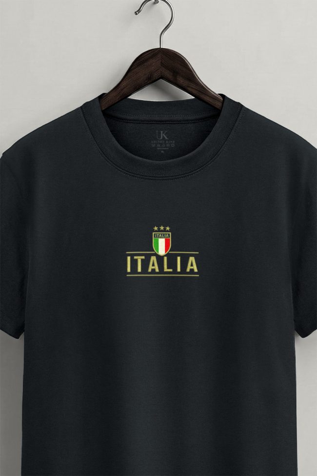 Italia Gold Stars, Μπλούζα T-Shirt σε Iron Grey Χρώμα