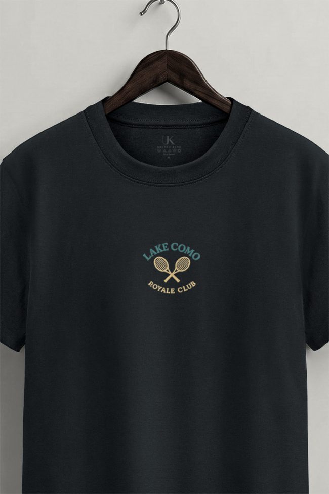 Lake Como Tennis Club Centered, Μπλούζα T-Shirt σε Iron Grey Χρώμα