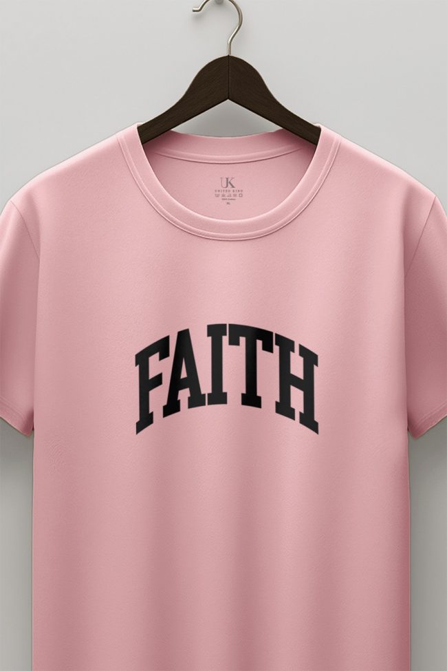 Faith Arc, Ανδρική Μπλούζα T-Shirt σε Ροζ Χρώμα