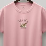 Alaska Eagle, T-Shirt Μπλούζα με Σχέδιο σε Ροζ Χρώμα