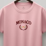 Monaco Royal, T-Shirt Μπλούζα με Σχέδιο σε Ροζ Χρώμα
