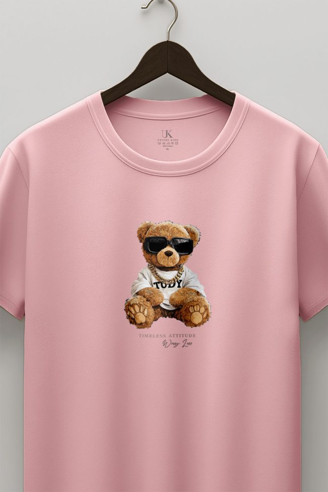 Bling Teddy, Μπλούζα T-Shirt σε Ροζ Χρώμα