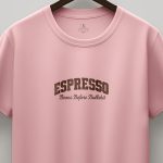 Espresso First, Graphic T-Shirt σε Ροζ Χρώμα