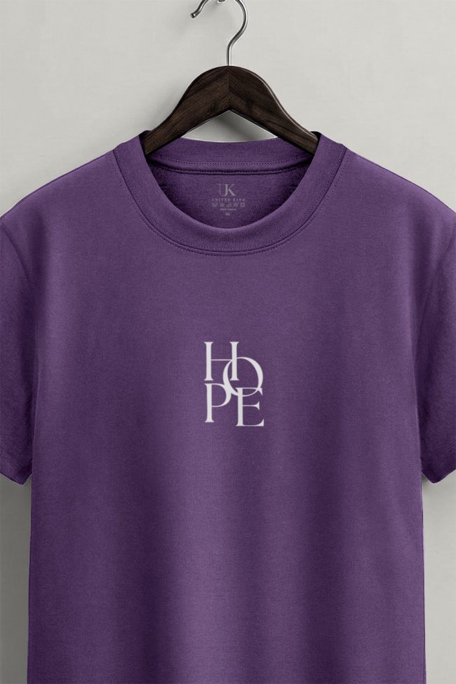 Hope White, Ανδρική Μπλούζα T-Shirt σε Μωβ Χρώμα