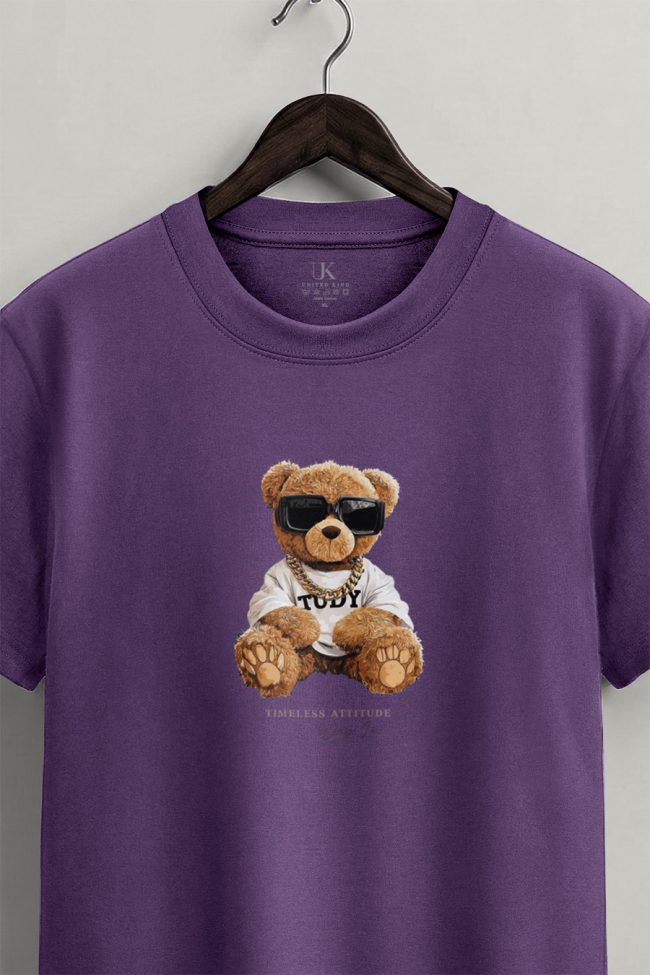 Bling Teddy, Μπλούζα T-Shirt σε Μωβ Χρώμα