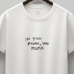 If You Know, Heavy Cotton T-Shirt σε Λευκό Χρώμα