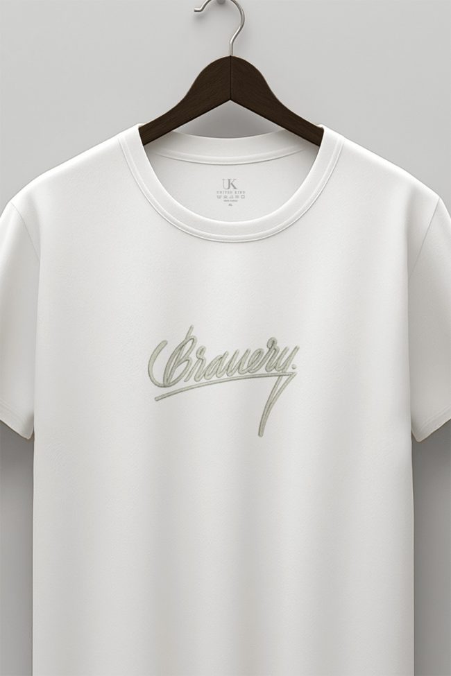 Bravery Maxi, Heavy Cotton T-Shirt σε Λευκό Χρώμα