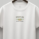 Whistler British Columbia, T-Shirt Μπλούζα με Σχέδιο σε Λευκό Χρώμα