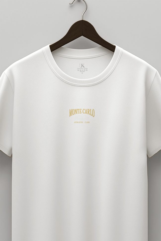 Monte Carlo Athletic Club Centered, Μπλούζα T-Shirt σε Λευκό Χρώμα