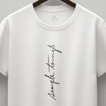 Simple Things Vertical, Heavy Cotton T-Shirt σε Λευκό Χρώμα
