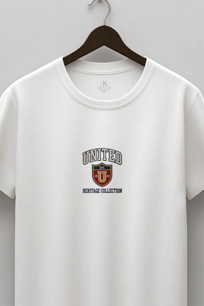United Crest, Ανδρική Μπλούζα T-Shirt σε Λευκό Χρώμα