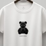 Silent Mode, T-Shirt Μπλούζα με Σχέδιο σε Λευκό Χρώμα