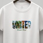 United Nature, T-Shirt Μπλούζα με Σχέδιο σε Λευκό Χρώμα