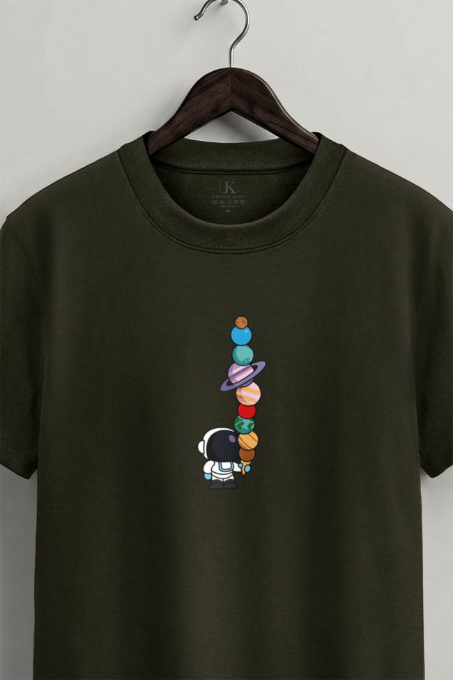 Space Treat, Casual Μπλούζα T-Shirt σε Χακί Χρώμα